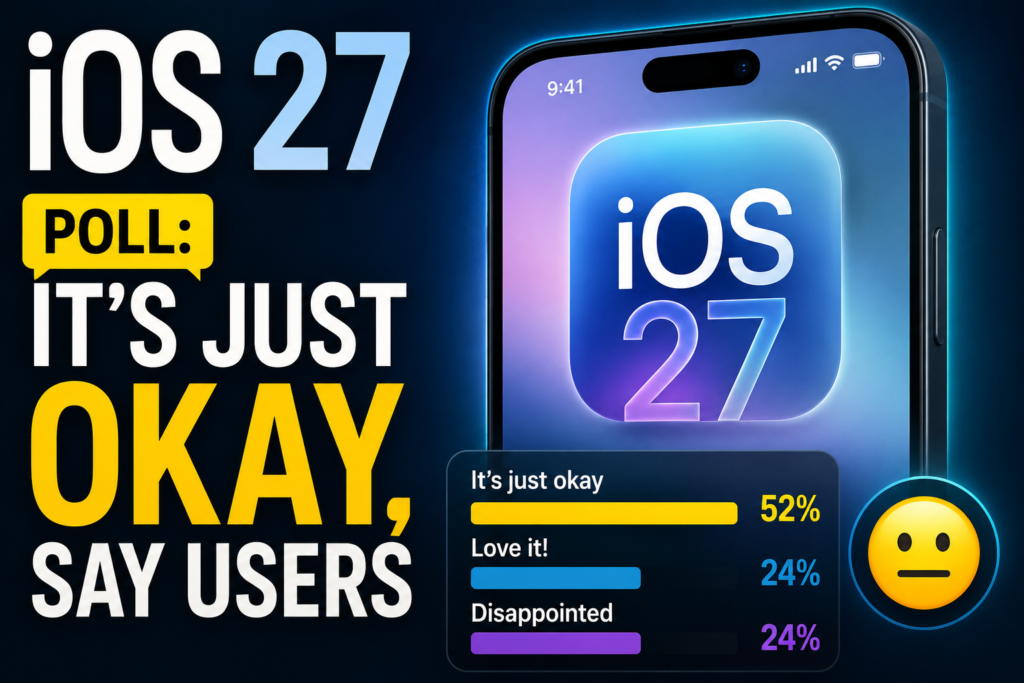 iOS 27 Poll: It's Just Okay, Say Users_Tech Trends Central
